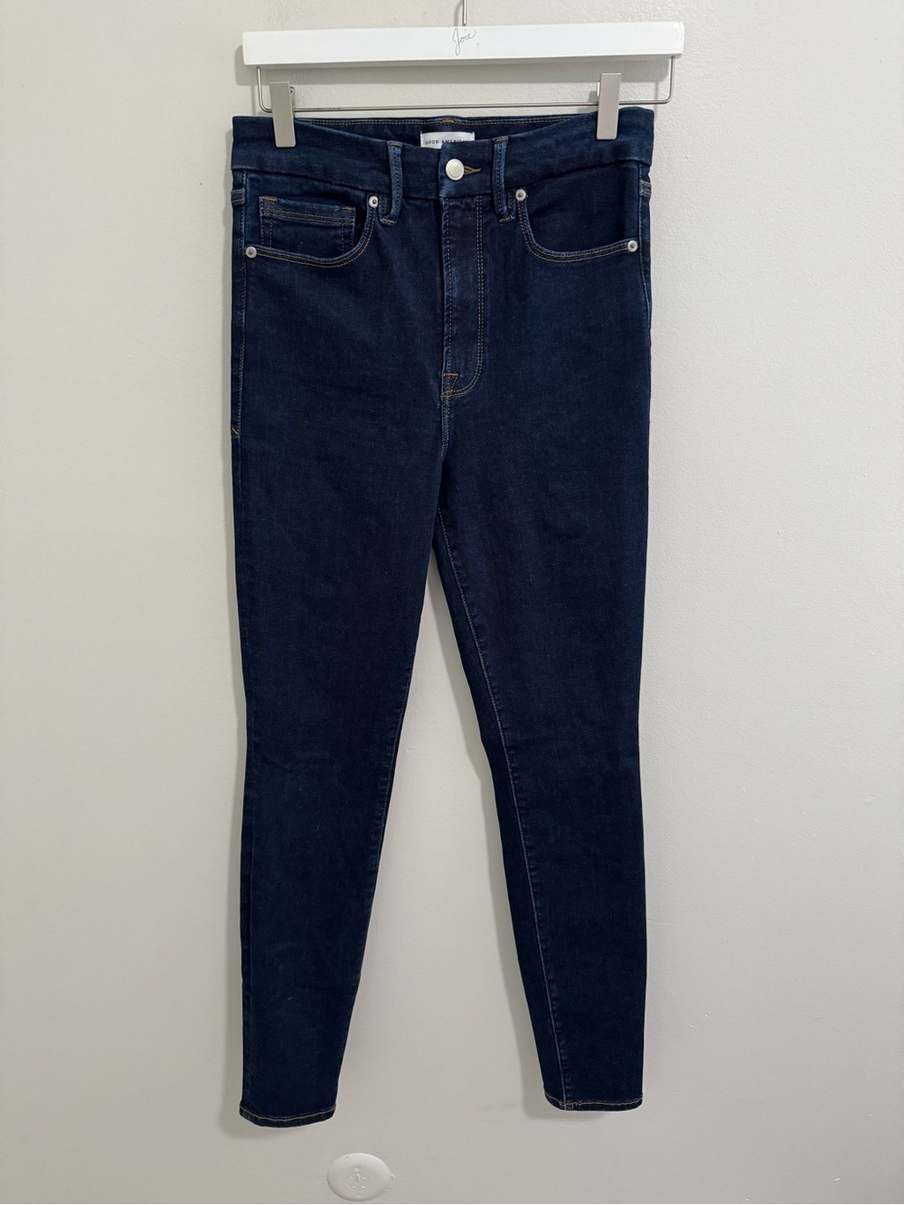 Good American Dark Wash Always Fits Good Leg Jeans